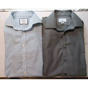 Charles Tyrwhitt Bundle Of 2 Non-Iron Royal Oxford Dress Shirt. Slim 15.5/35